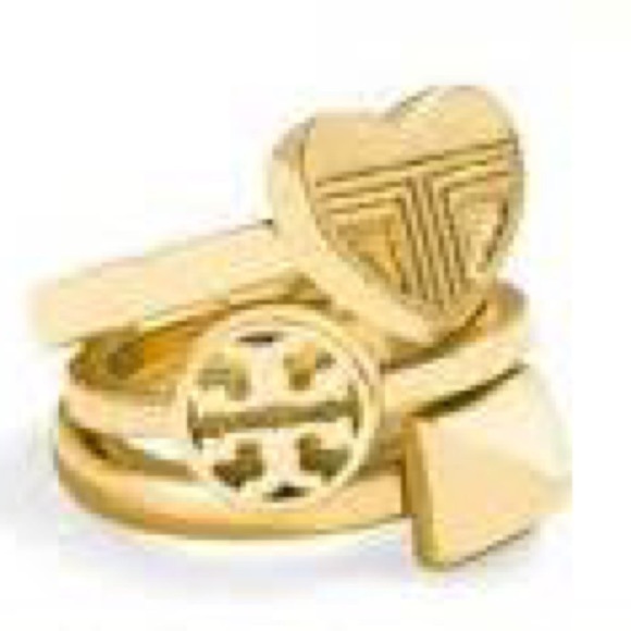 🆕 Authentic Tory Burch Stackable Gold Rings Band Ring Size 7 - Picture 11 of 11